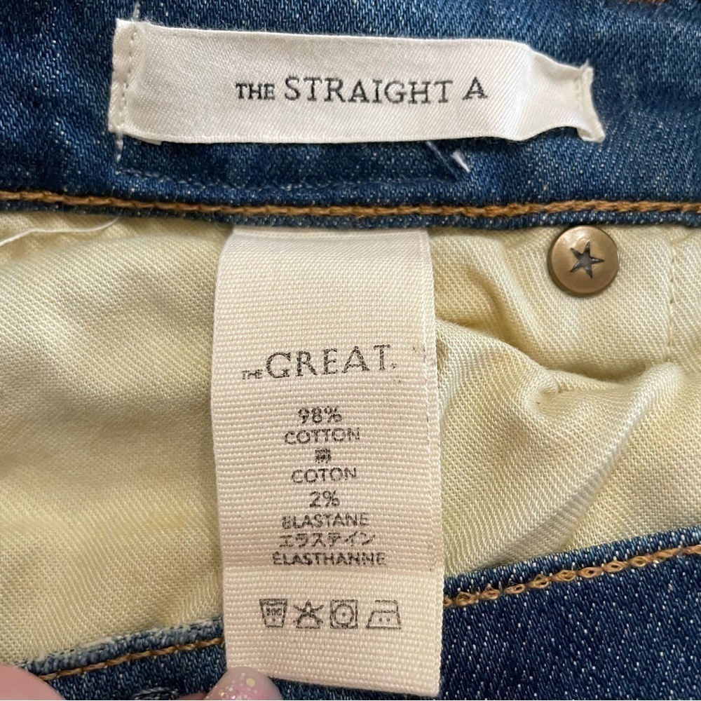 New the GREAT. the STRAIGHT A High Rise Button Fly Crop Women's Jean - Picture 8 of 10